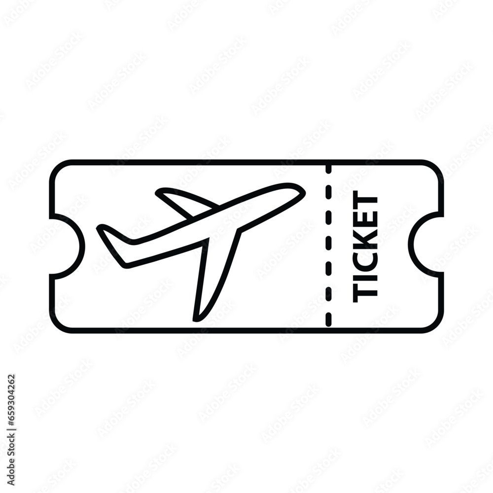 ticket icon vector. plane ticket sign ticket icon vector. plane ticket sign