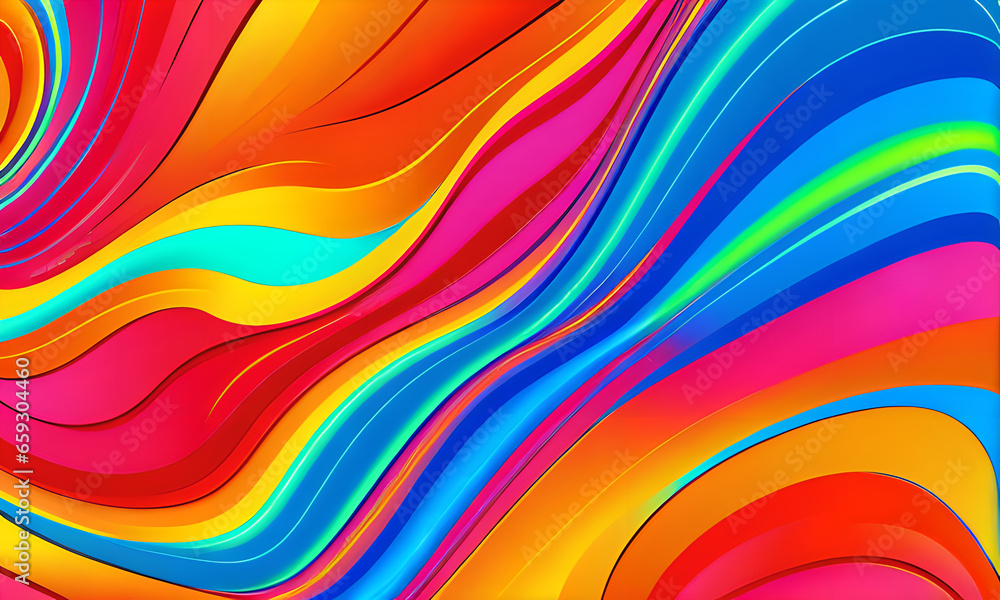 Abstract colorful neon background led artificial intelligence, bright colorful waves, modern futuristic texture, background canvas, generative AI Abstract colorful neon background led artificial intelligence, bright colorful waves, modern futuristic texture, background canvas, generative AI