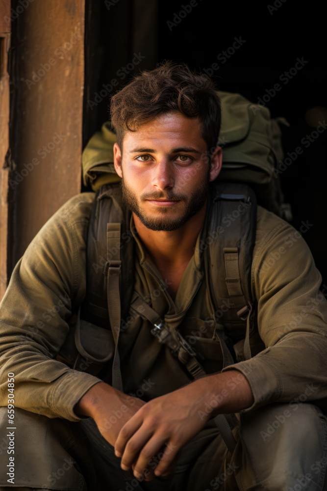 Serene Calm Amidst Chaos: Detailing the peaceful composure of an Israeli soldier during a high-stress hostage rescue operation in Israel Serene Calm Amidst Chaos: Detailing the peaceful composure of an Israeli soldier during a high-stress hostage rescue operation in Israel