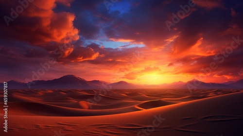 Vivid Desert Sunset © Orxan