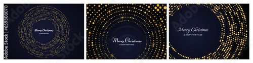 Merry Christmas backgrounds with gold glitter pattern