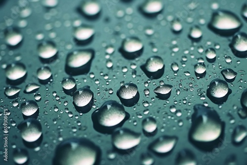 A background consisting of water droplets. Generative AI