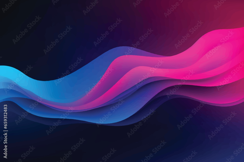 Blue and pink color wavy background with paper cut style Blue and pink color wavy background with paper cut style