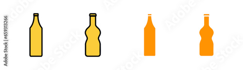 Bottle icon set for web and mobile app. bottle sign and symbol