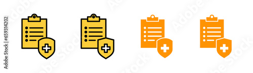 Medical insurance icon set tor for web and mobile app. health insurance sign and symbol