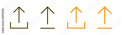Upload icon set for web and mobile app. load data sign and symbol