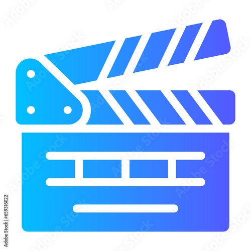 clapperboard Gradient icon