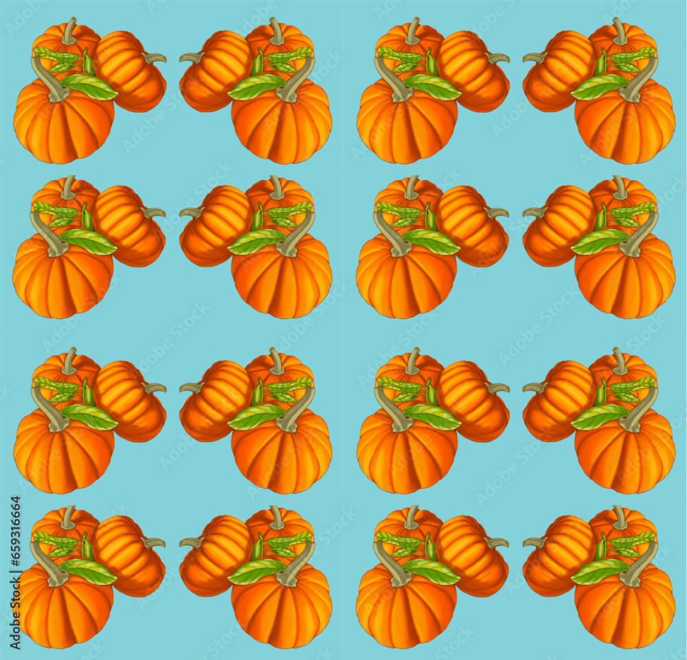 Obraz premium pattern, vector, pumpkin, halloween,autumn,illustration