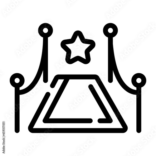 red carpet Line Icon