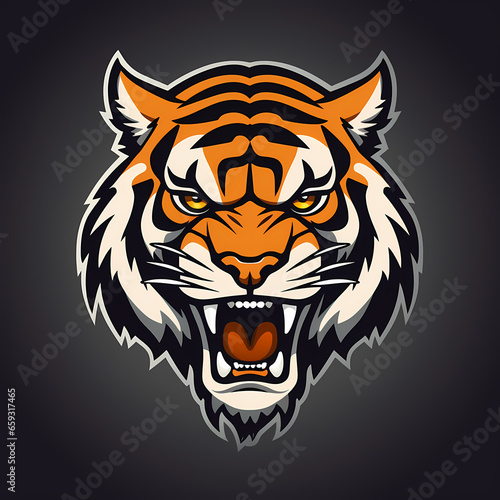 Tiger Head Digital Illustration 