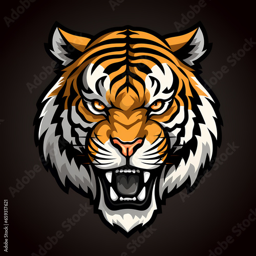 Tiger Head Digital Illustration 