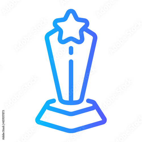 award Line Gradient Icon