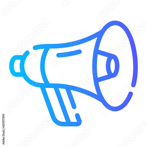 megaphone Line Gradient Icon