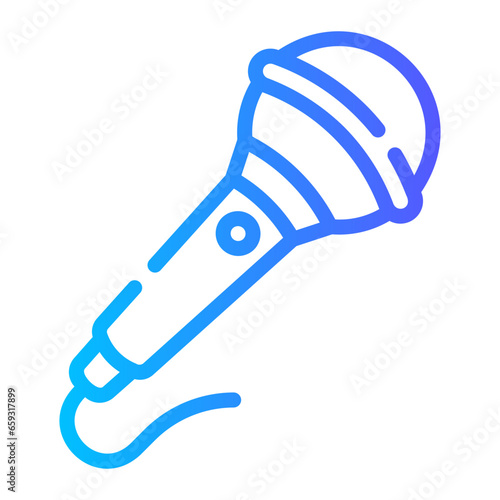 microphone Line Gradient Icon