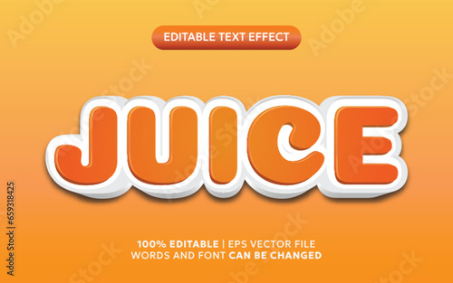 Juice 3D Editable Text Effect