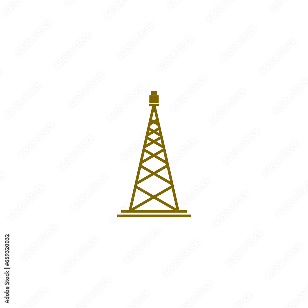 Oil rig icon isolated on transparent background Oil rig icon isolated on transparent background
