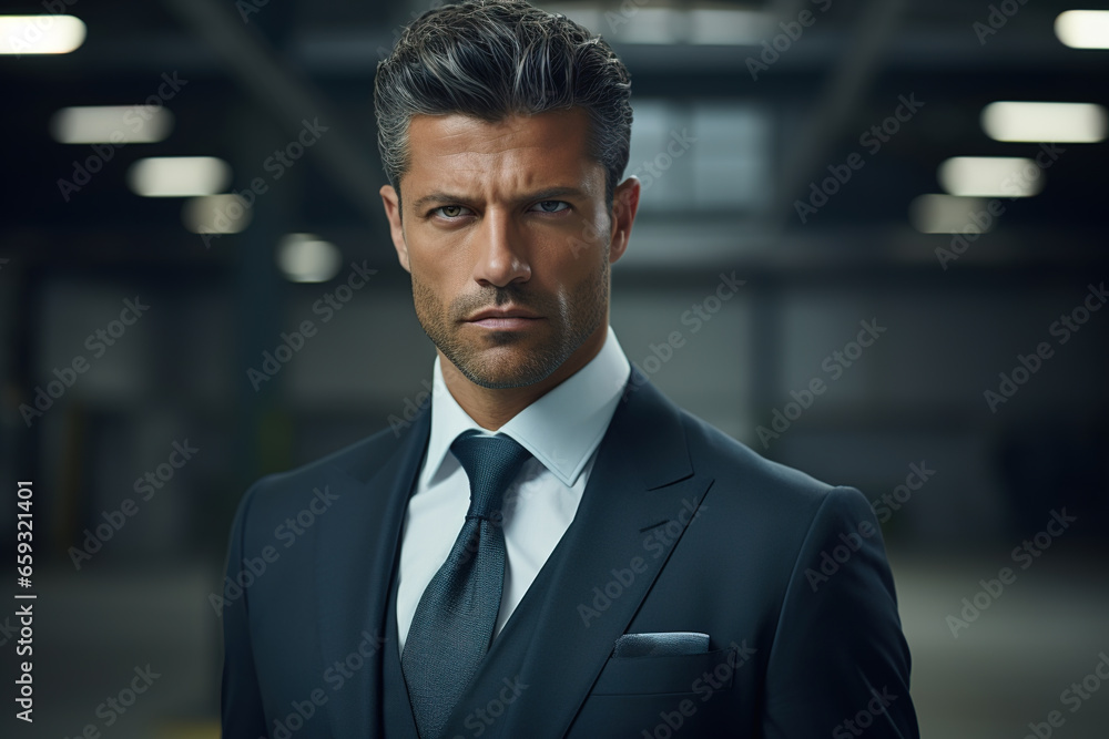 Portrait of handsome and romantic businessman Portrait of handsome and romantic businessman