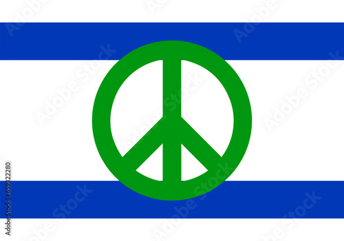 Green Israeli peace symbol - stay with Israel. Israel vector flag. Concept of Israeli and Hamas military crisis, conflict between Israel and Gaza Strip. Support, pray and help Israeli during the war