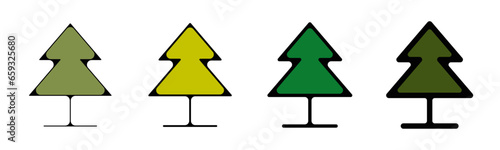 Arbre sapin pictogramme icône logo