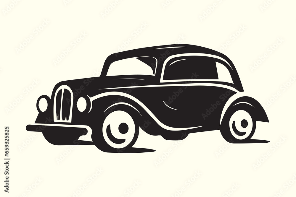 Fototapeta premium 99s car symbol icon silhouette vector