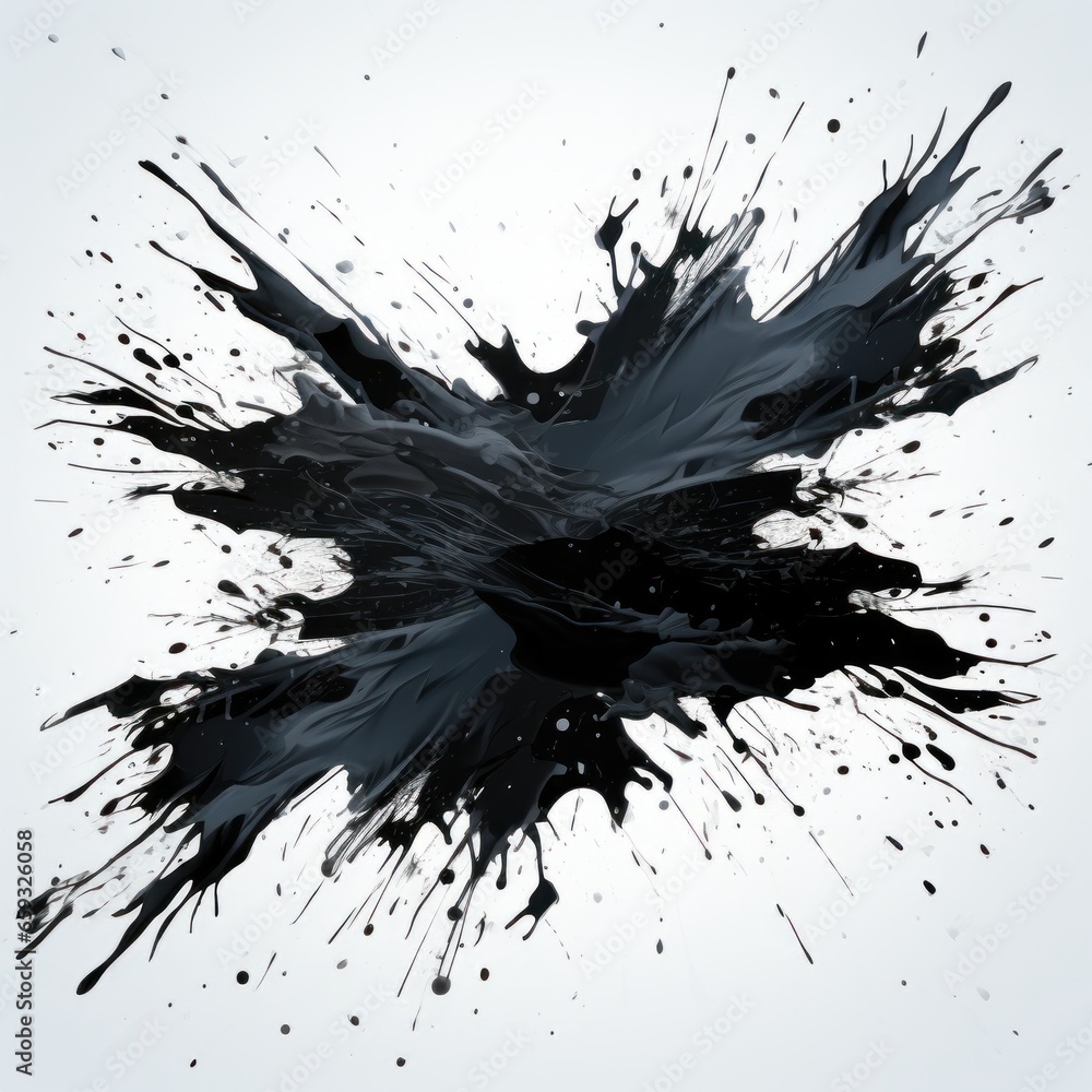 Black paint splash Black paint splash