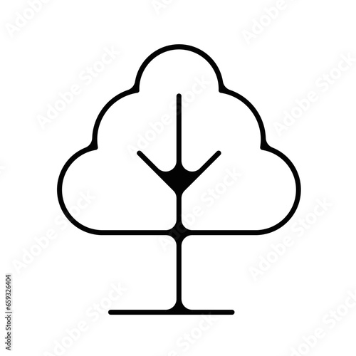 arbre plant pictogramme icones bouton picto nature climat fin
