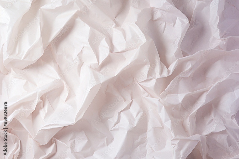 Fototapeta premium Pastel Elegance: Background Image of Crumpled Paper Texture in Light, Soft Tones