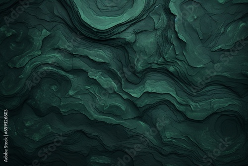 Malachite Mirage: Artistic Image of Dark Green Toned Plastering or Malachite Surface