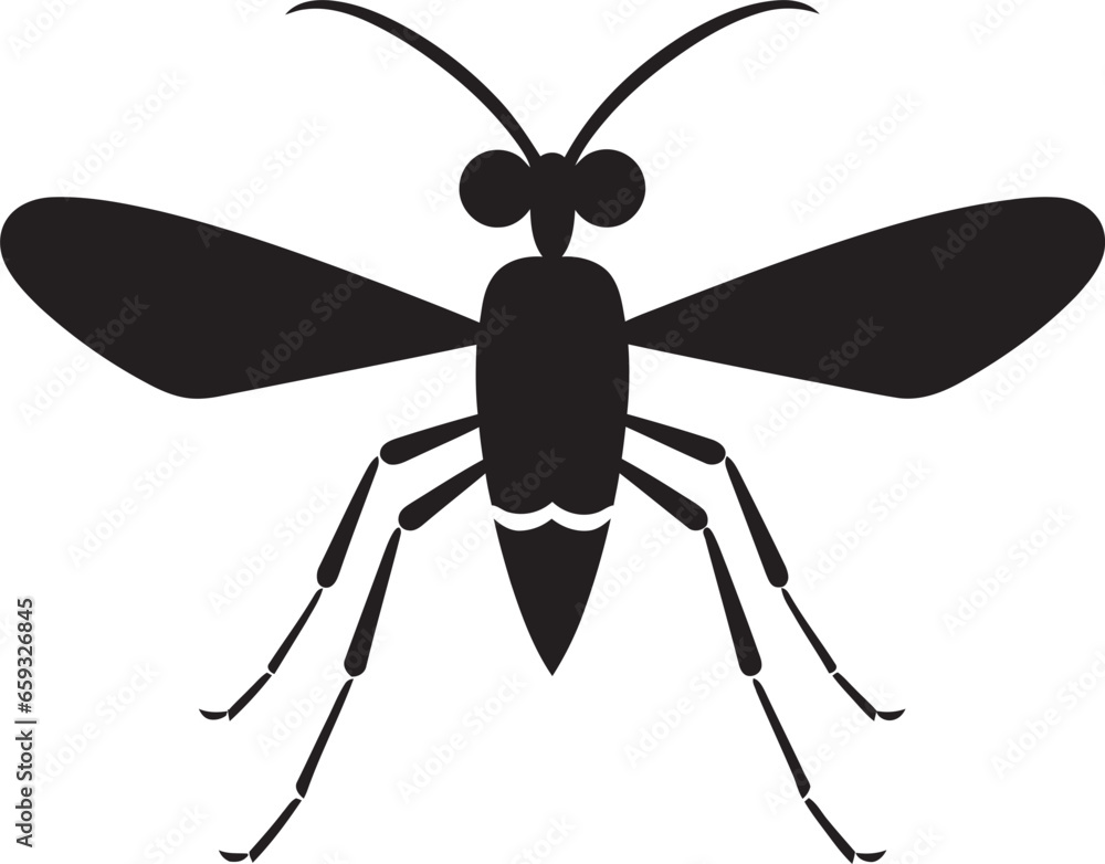 Fototapeta premium Clean Mosquito Icon Modern Mosquito Logo Concept