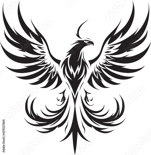 Noir Phoenix Heraldry Firebird of the Eclipse