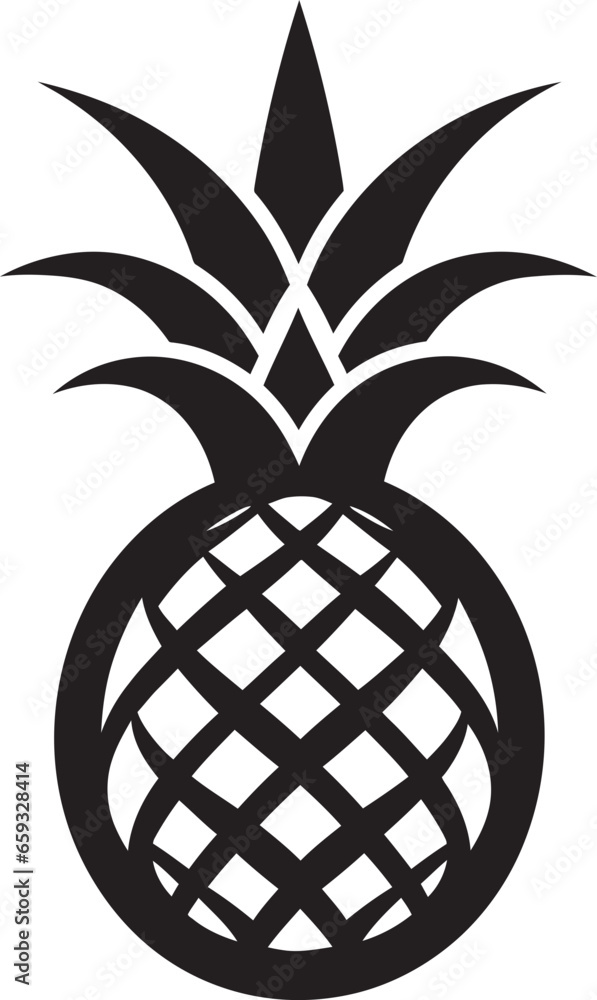 Geometric Noir Icon Mysterious Pineapple Logo Concept Geometric Noir Icon Mysterious Pineapple Logo Concept