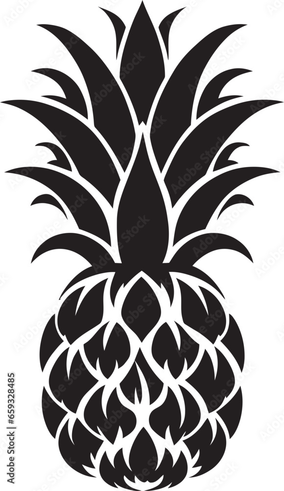 Obraz premium Mysterious Pineapple Mark Chic Pineapple Silhouette
