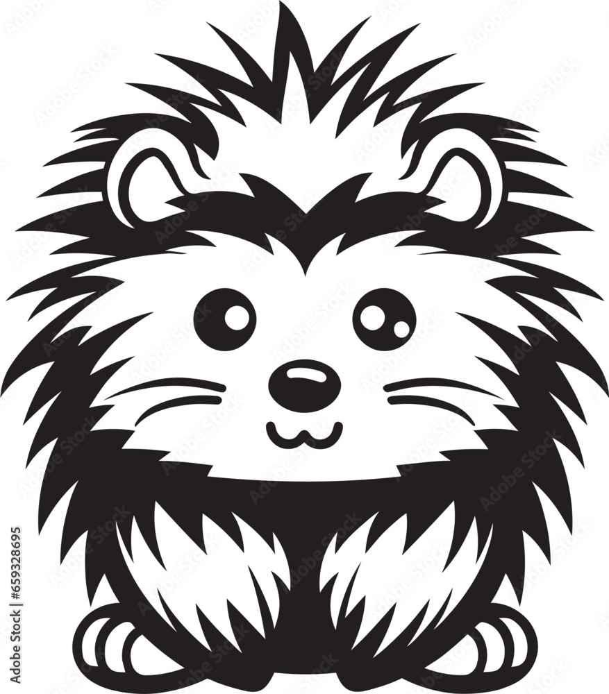 Obraz premium Porcupine Quill Luxury Insignia Porcupine Spike Crest of Excellence