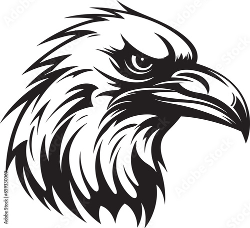 Modern Raven Badge of Distinction Sleek Raven Silhouette Symbol