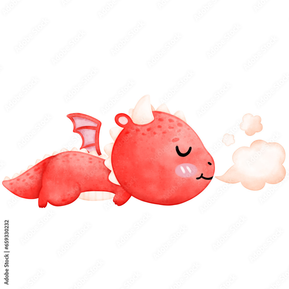 Cute Dragon, Red dragon, Chinese dragon Cute Dragon, Red dragon, Chinese dragon