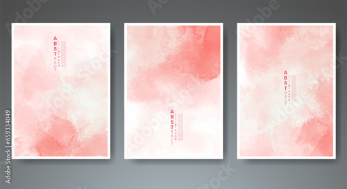 Set of creative hand painted abstract watercolor background. Design for your cover, date, postcard, banner, logo.