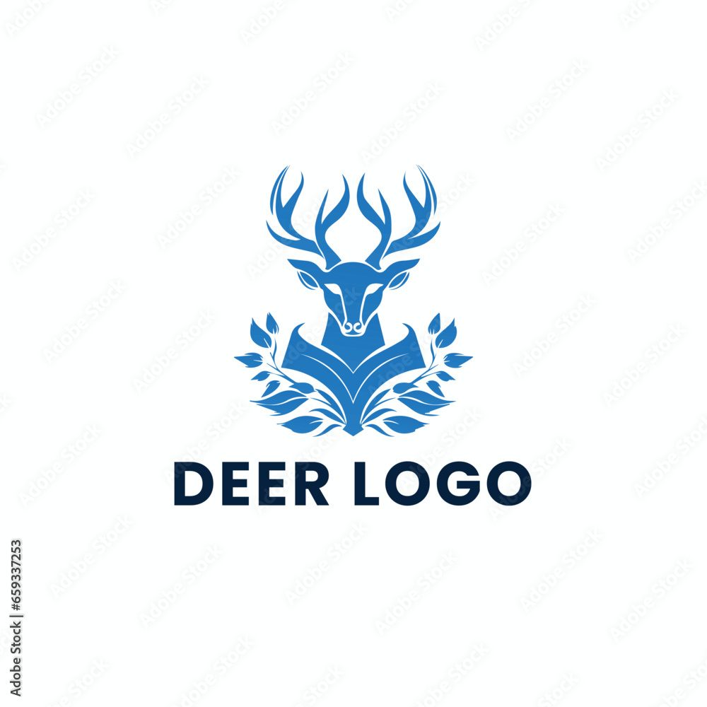 Obraz premium Deer Gradient Colorful Logo. Deer Head Logo Design