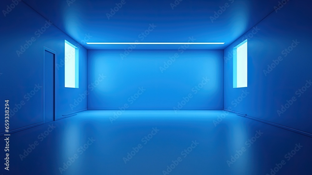 empty blue room in 3d background. empty blue room in 3d background.