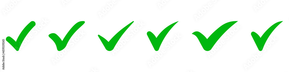 Check mark icons set. Check marks symbol collection. Simple check mark. Quality sign icon. Checklist symbols. Check mark icons set. Check marks symbol collection. Simple check mark. Quality sign icon. Checklist symbols.