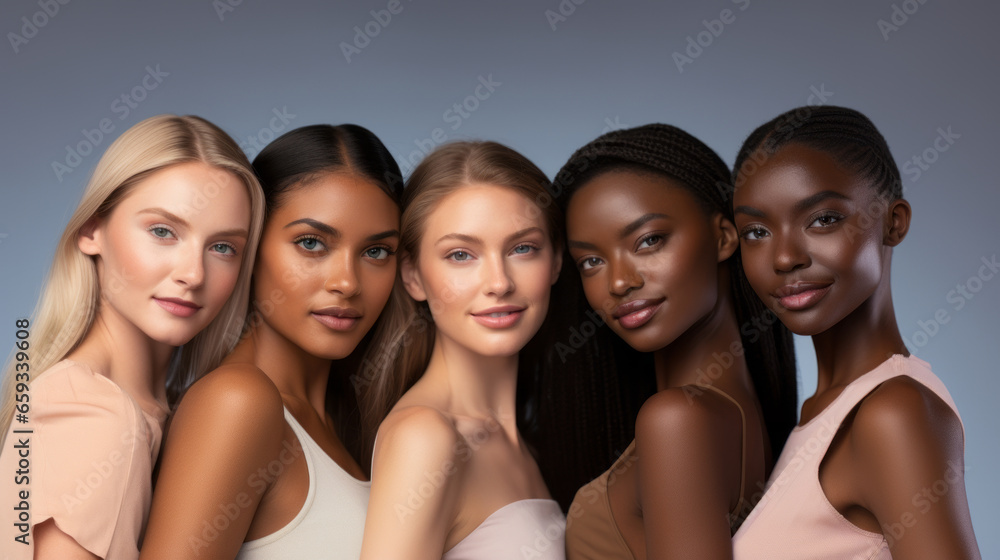 Fototapeta premium Diverse group of beautiful women that are standing together