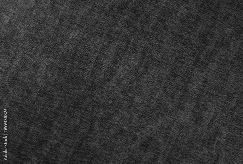 Texture background of velours black fabric. photo