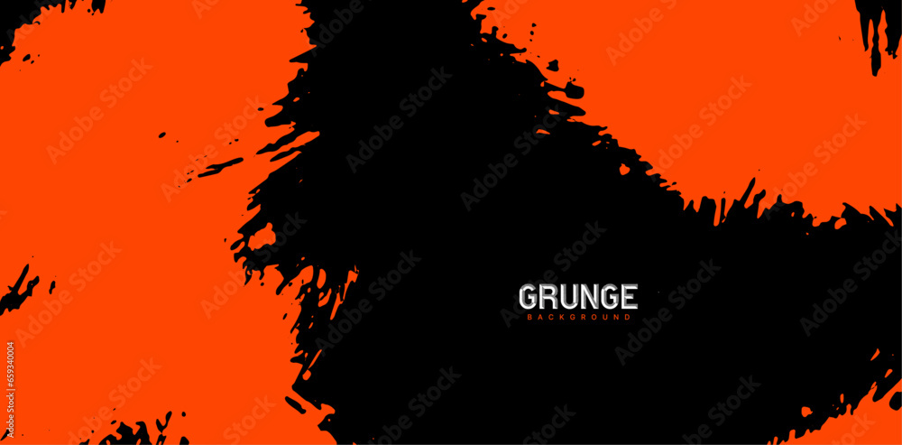 Grunge texture effect background. Distressed overlay rough textured. Abstract vintage monochrome. Black isolated on orange. Graphic design torn style concept for banner, flyer, brochure, or cover Grunge texture effect background. Distressed overlay rough textured. Abstract vintage monochrome. Black isolated on orange. Graphic design torn style concept for banner, flyer, brochure, or cover
