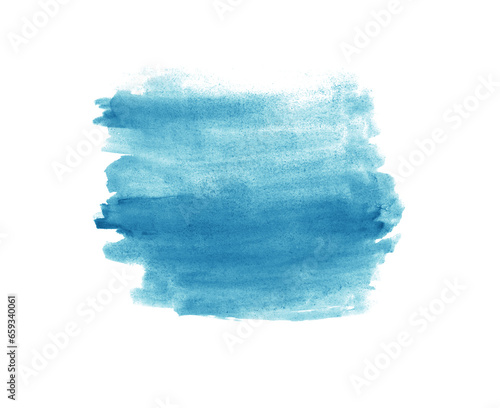 Abstract blue watercolor background isolated on a white