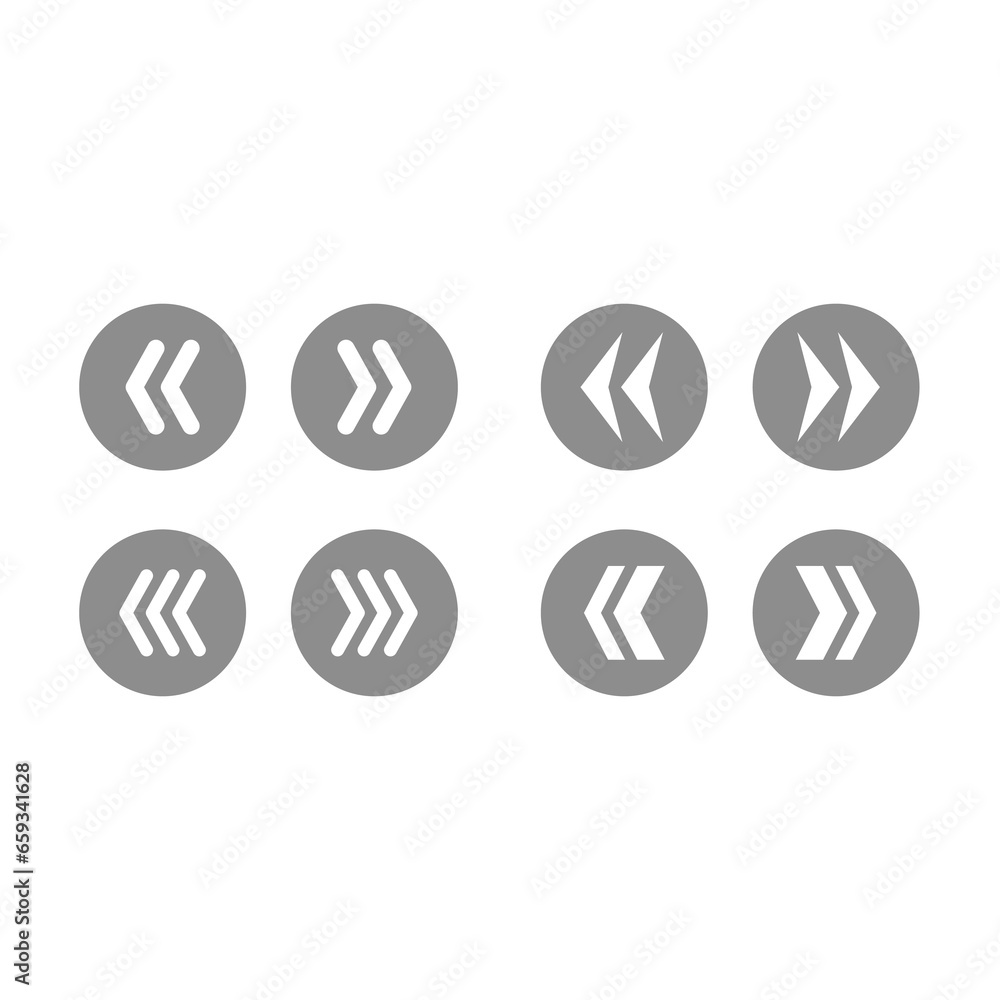 Circle next and back arrow icons. Swipe previous and more vector arrows icon set. Circle next and back arrow icons. Swipe previous and more vector arrows icon set.