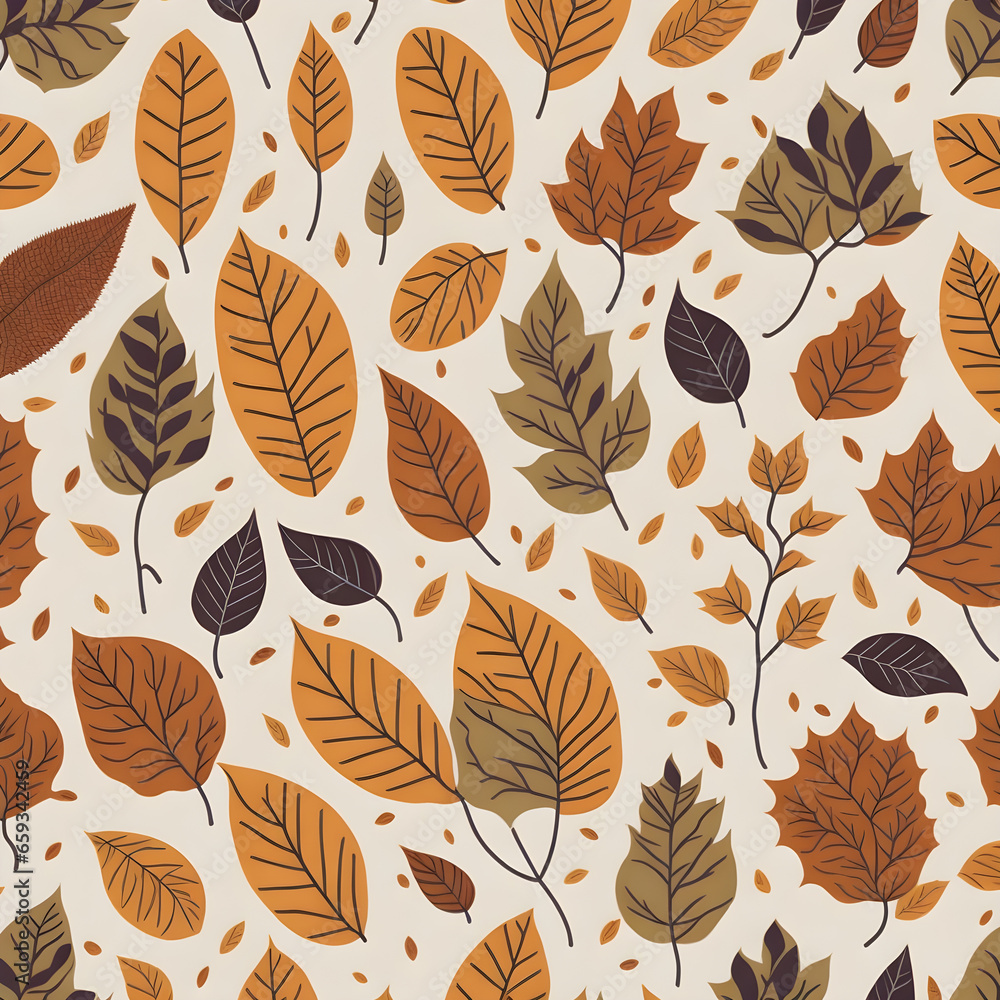 Autumn leaves amazing calm printable pattern Autumn leaves amazing calm printable pattern