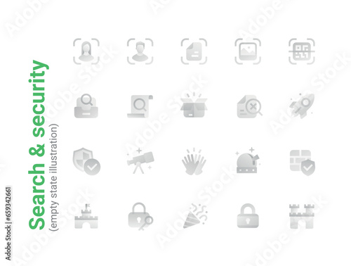 Search & security roondy detailed icons