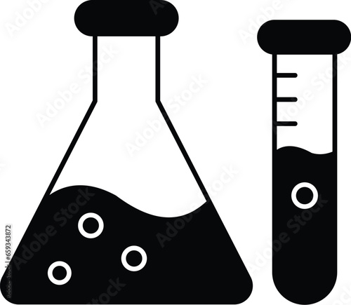 Experiment flask Vector Icon easily modified

