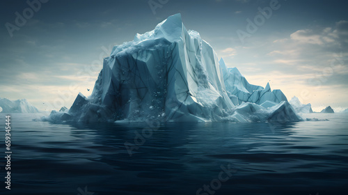 Iceberg - Hidden Danger And Global Warming Concept © Davy