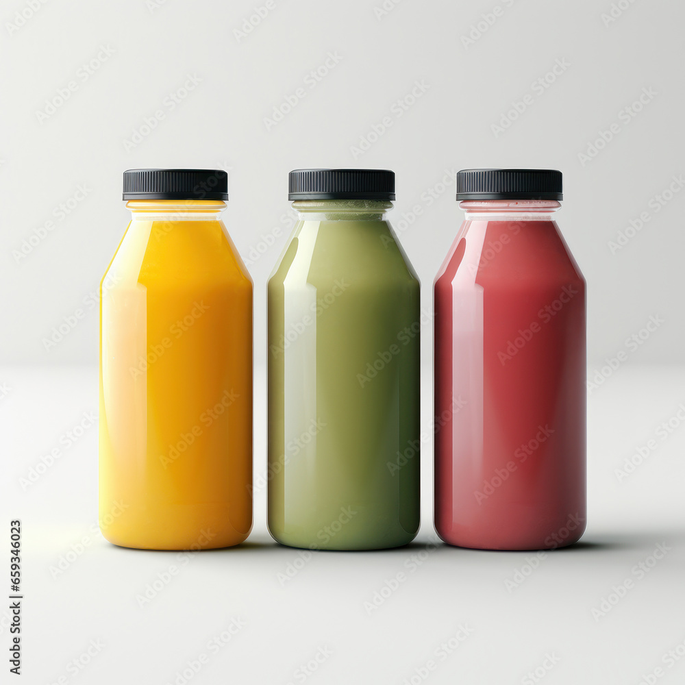 Organic juice bottle with lid, packaging design for food, mockup template Organic juice bottle with lid, packaging design for food, mockup template