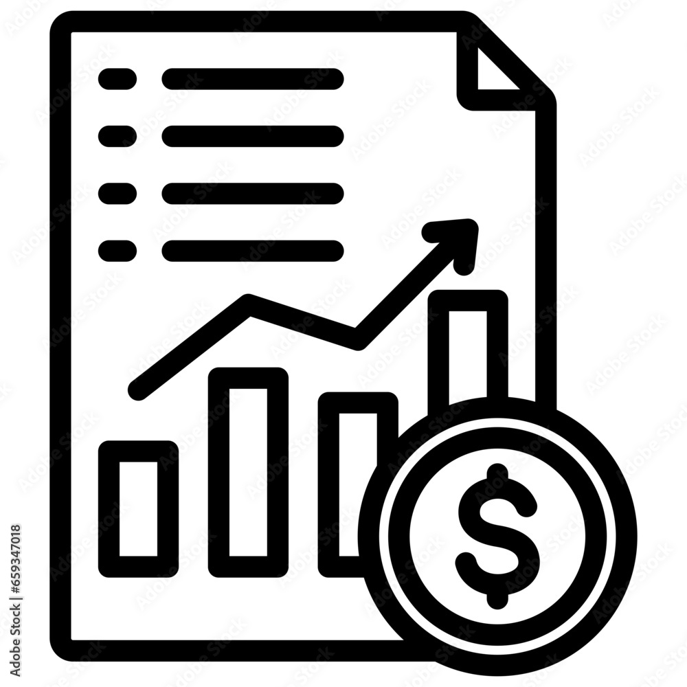 Financial Accounting Outline Icon Financial Accounting Outline Icon